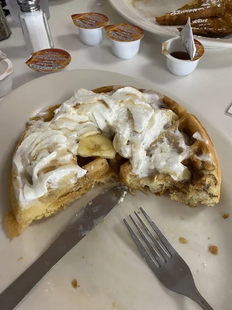 Belgian Waffle with Banana