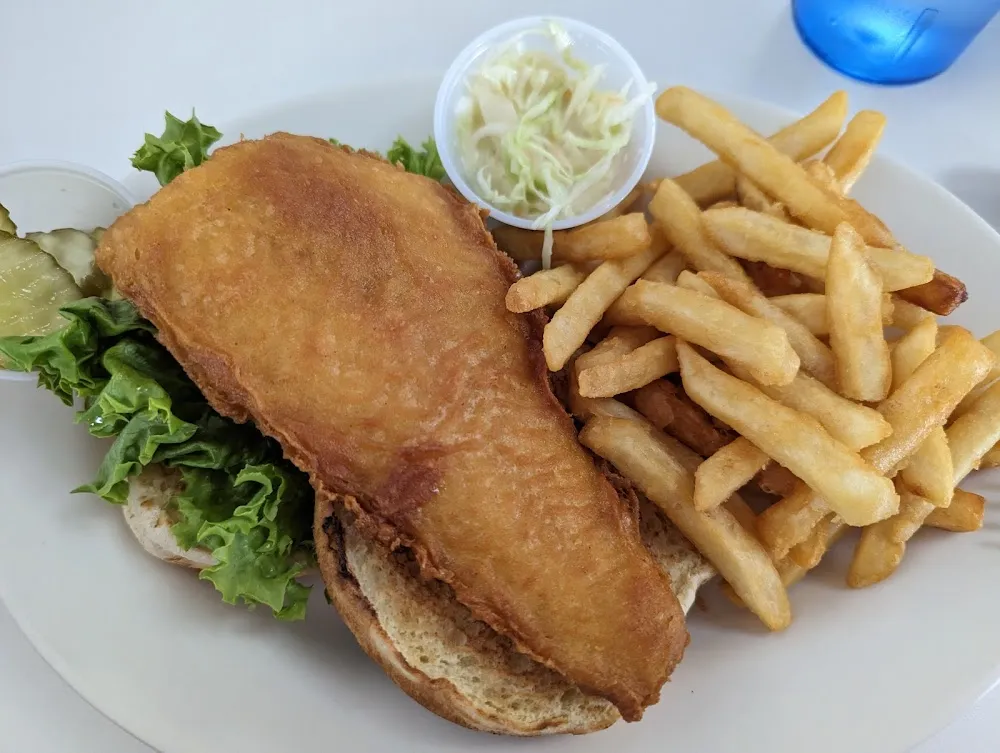 Fish Sandwich and Fries